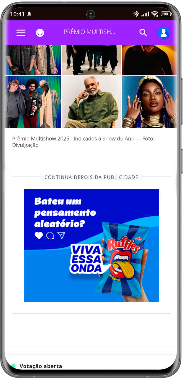 Exemplo do formato display Arroba